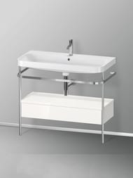 Консоль с раковиной Duravit Happy D.2 Plus 975х850х490 напольная, 1 ящик, белый глянец HP4843O2222