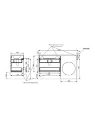 Тумба с раковиной Estet Dallas Luxe 1400х482 подвесная,2 ящика,левосторонняя,белый ФР-00002923