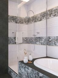 Панно Gracia Ceramica Lauretta black panno 01 (600х900) черное (комплект 2 шт.)