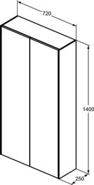 ����� Ideal Standard CONCA (720�250�1400) 2 ������, ���������, ����� ������� ��� T4107Y3