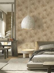 Обои виниловые на флизелине Decori-Decori Zen (1,06х10,05) коричневые, цветы 72908 (рул)