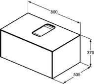 ����� ��� �������� Ideal Standard CONCA (800x505x370) 1 ����, ��������, ���������� � ������� T3929Y2