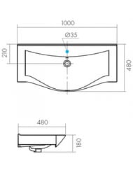 ������! �������� Aquaton ������� 100 1WH302502 1000x480x180, �������, ��������� ��� ���������, �����