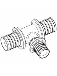 Тройник REHAU RAUTITAN Platinum RX, 32x25х25мм, переходной, бронза,  13777461001