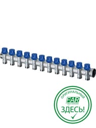 Коллектор терморегулирующий FAR 1"ВН на 12 отводов М24х19, FK 3913 C112 — миниатюра 1