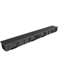 Лоток пластиковый DN 100 Gidrolica Light (1000х116х96) с решеткой пластиковой ячеистой, А15, 08071