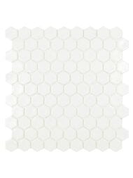 Мозаика противоскользящая Vidrepur Hex   100 Antid. (307х317) на сетке, белая (шт.) — миниатюра 1