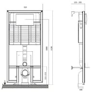 Инсталляция BETTOSERB Sava Fix Slim + клавиша смыва COOL хром глянец SET40006469