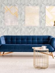 Обои виниловые на флизелине Grandeco Flora R114102 (1,06х10,05) геометрия, серые (рул.)