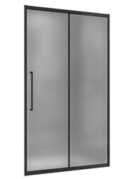 Душевая дверь ABBER Schwarzer Diamant AG30100BMH (1000х1950) раздвижная, стекло 6мм матовое/черный — миниатюра 1
