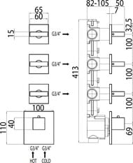 ��������� ��������� Bossini Rectangular ������� �����, �������� �������, ���� Z033205.030