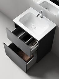 Тумба под раковину Sancos Folk Floor FL60FGS 590х445х850 напольная, с 2-мя ящиками, цвет: Grey soft