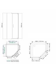 ������� ������ WasserKRAFT Wiese 1000x1000x2000 ������ ����������/������� ������ 84P38
