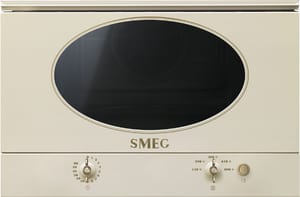 Встраиваемая микроволновая печь SMEG MP822NPO (595х390х334 мм), цвет кремовый