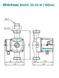 ����� �������������� SHINHOO BASIC 25-4S N 180 1x230V 71212004
