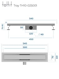 ������� ���� ��� ������ toHit Tray 500x100x75-95 �����������, ���. ������, ����. ����� TH10-025001