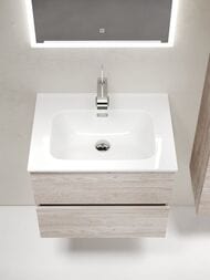 Тумба под раковину SANCOS Urban (590х450х550) подвесная, 2 ящика с доводчиками, дуб галифакс UR60EG