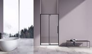 Душевая дверь Vincea Slim-N 1200х1950 стекло прозрачное/профиль черный, VDP-4SN120CLB — миниатюра 2