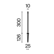 Ландшафтный светильник Maytoni Spear (Спиар) O441FL-L1GF3K, 3000K 1Вт 24В IP 65, графит