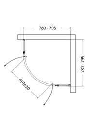 ������� ������ AQUAme 800�800�1950��., ������ 6��, ������� ���� AQM7101-8