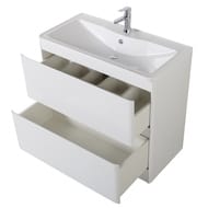 Тумба под раковину BelBagno ALBANO (900х450х810) напольная, Bianco Lucido ALBANO-900-2C-PIA-BL