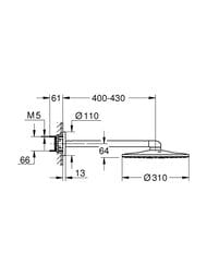 ������� ��� Grohe Rainshower SmartActive 26475LS0 ����, 310��, ���������, 2 ������ �����, ����� ����