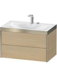 Тумба с умывальником Duravit XViu 800х503х480 2 ящика, средиземноморский дуб/шампань XV4615EB171P — миниатюра 1