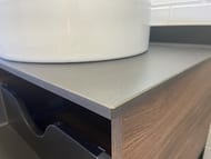 Тумба COMFORTY Порто-120-2 (1200х645х520) 2 раковины, со столешн., дуб темн.-коричн.00-00001287