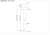 Кронштейн потолочный для верхнего душа 30 см Remer INOX SS347N30, нержавеющая сталь матовая — миниатюра 2