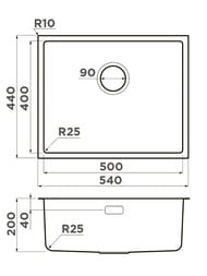 ����� Omoikiri TADZAVA 54-U-IN (540�440�200) ����������� ������, ����������� ����� 4993512