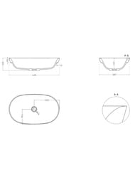�������� ������������ SALINI Marea 01 (645�387�165) ���.������ S-Sense, ���������, RAL 1802101GF