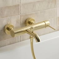 Смеситель для ванны/душа WasserKRAFT Niers 3001BG настенный, однозахватный, короткий излив, золото — изображение 2