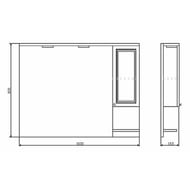 Зеркало-шкаф COMFORTY Севилья-100 (1000х820х155) подвесной, слоновая кость 00003132628