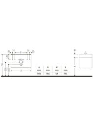 ����� ��� �������� Duravit D-Neo 984�440�452 ���������, 1 ����, ������ ���� DE4256004210000