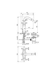 Ideal Standard JOY NEO Смеситель для биде BD157AA двухзахватный, донный клапан, хром