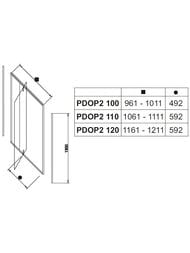 ������� ����� RAVAK PIVOT PDOP2-100 (961-1011�1900) ���������, ������, �����/����+Transparent