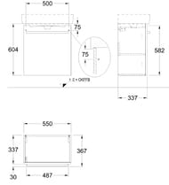 ����� ��� �������� Geberit Renova Compact (550�604�337) ����� �������/����� ������ 862060000