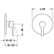 ��������� Duravit B.2 ��� ���� ������������� ������������, ���� B24210010010
