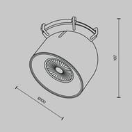 ��������� ���������� Maytoni Cup (���) TR124B-12W3K-M-W Parity 3000K 12�� 36� �����, IP20