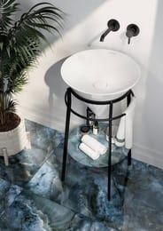 Керамогранитная плитка KERAMA MARAZZI Ониче (600х1195х9) камень, голубая SG50006122R (кв.м.)