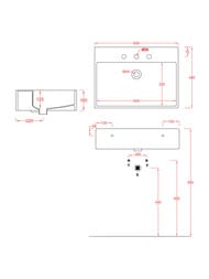 �������� ��������� ArtCeram Quadro 650�480�160�� �������, ���. ��� ���������, ����: ����� QUL0030100