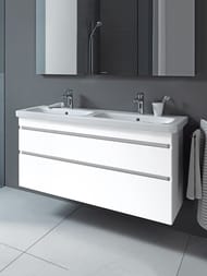 Тумба под раковину Duravit DuraStyle (1150х610х453) подвесная, 2ящика, цвет белый матов. DS648601818