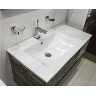 Тумба COMFORTY Турин-90М (910х520х465) подвесная, с раковиной, дуб бежевый матовый 00-00013940