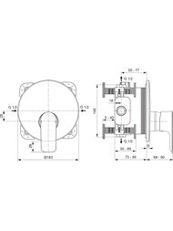 Смеситель для душа Ideal Standard Connect Air A7034AA встраиваемый