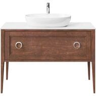 Тумба под раковину KERAMA MARAZZI PLAZA Classic Neo напольная 1+1 ящик 1150х466х810 орех матовый PL.CN.120.1+1\NUT.M