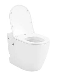 Унитаз подвесной ABBER Bequem приставной, с импульсным смывом, белый AC1115P