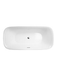 Ванна акриловая BelBagno BB400-1700-800 1700х800х600 овальная, отдельностоящая, переливом, белый