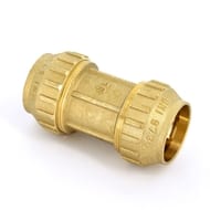 Муфта Tiemme для труб ПНД, 32х32 обжим, латунь