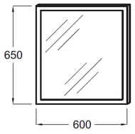 Зеркало с подсветкой Jacob Delafon EB1440 (600х43х650) антипар, инфракрасный выключатель — миниатюра 4