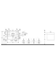 ����� ��������� Duravit XViu 710�557�480 2 �����, ����� ������/������� XV41330B122
